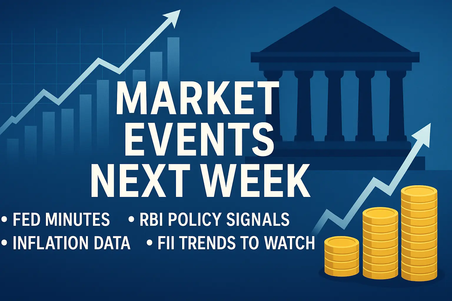 Market Events Next Week: Fed Minutes, RBI Policy Signals, Inflation Data &amp; FII Trends to Watch