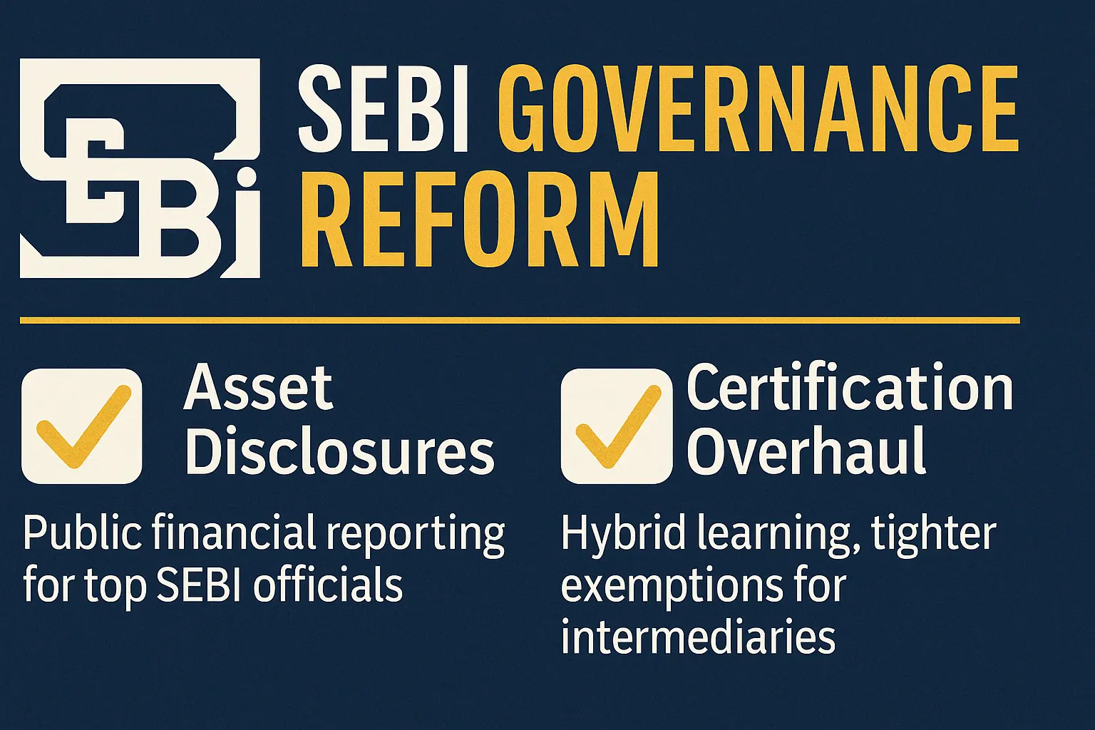 SEBI Proposes Asset Disclosure for Officials, Revamps Certification for Market Intermediaries